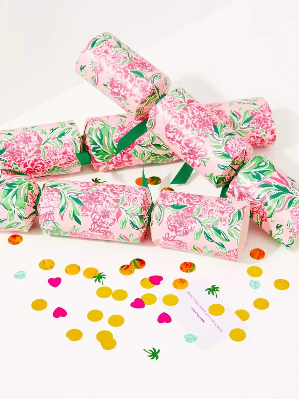 Lilly Pulitzer Party Poppers Conch Shell Pink- Hair Scrunchies NWT